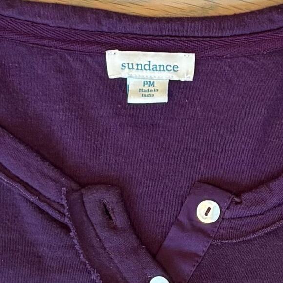 Sundance Crochet Knit Henley Long Sleeve Shirt Multicolor Women’s Size Medium - Picture 3 of 7